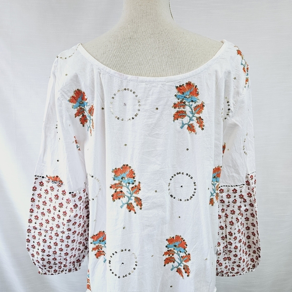 Sundance Floral Boho Tunic Dress size Large - Picture 8 of 9